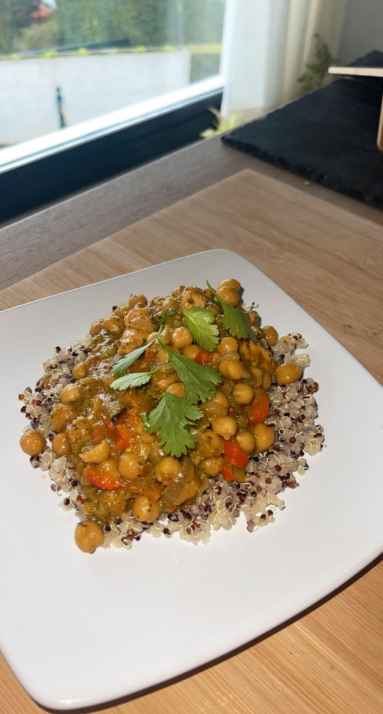 plate of delicious looking chickpea curry