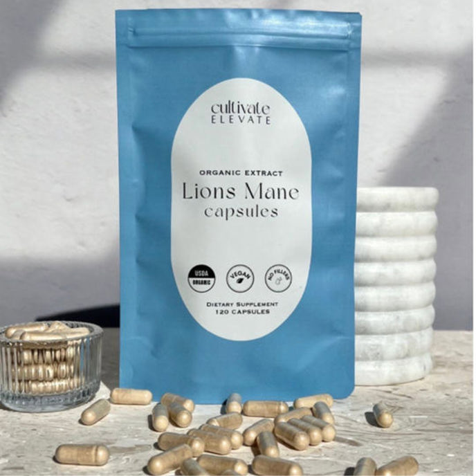 Image for Organic Lions Mane Mushroom Capsules - The Brain Mushroom